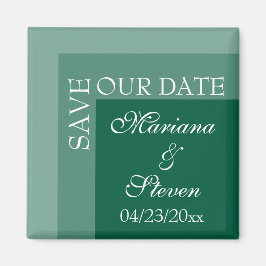 Imã Simples Script Modern Wedding Emerald Green