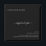 Imã Simplesmente Casamento Preto Salve nossa Data<br><div class="desc">Simples e Elegante. Casamento Salve a Data. Magnet de Nomes Personalizados. Preto e Branco.</div>