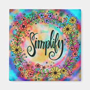 Imã Simplificar Corações Bonito Incolores Florais