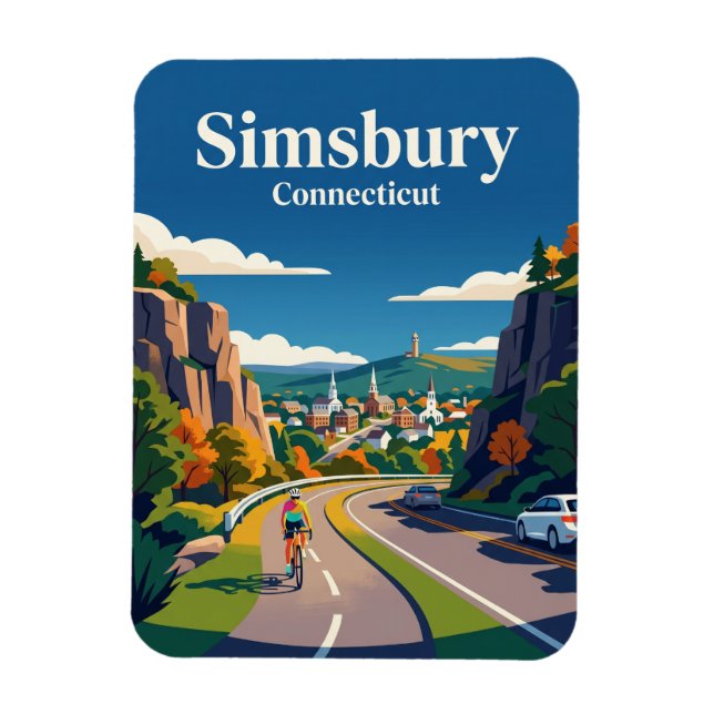 Ímã Simsbury Connecticut (Vertical)