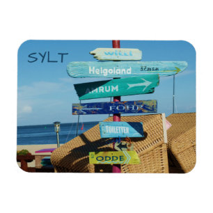 Ímã Sinais coloridos em Posto, Hörnum, Sylt Island Po