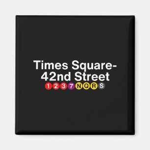 Imã Sinais da Estação de Metrô Times Square Nova York,
