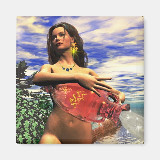 IMÃ SINAIS DE ANIVERSÁRIO ZODIÁTICOS / AQUÁRIO (Frente)