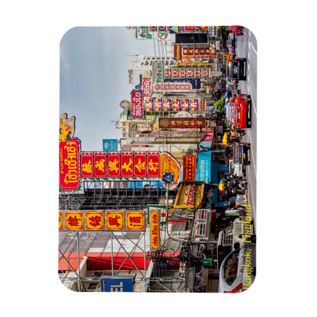 Ímã Sinais em Chinatown, Bangkok, Tailândia (Vertical)