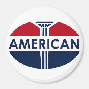 Imã Sinal americano do posto de gasolina. Versão lisa