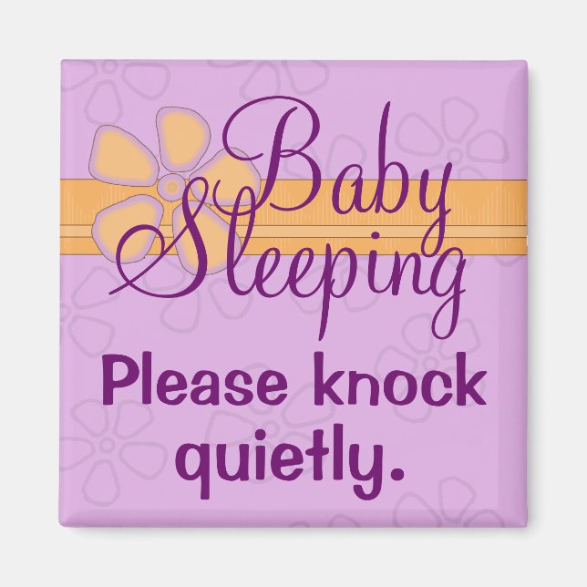 Imã Sinal da porta frontal do bebê que dorme (Frente)