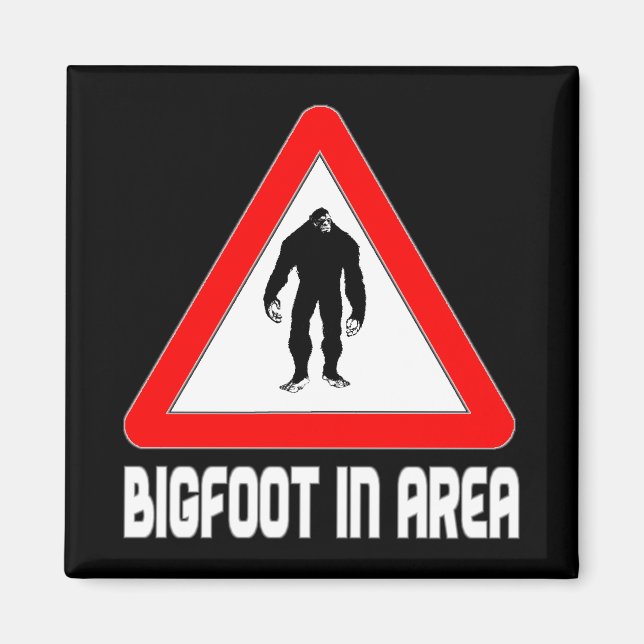 Imã Sinal de Advertência de Área Bigfoot (Frente)