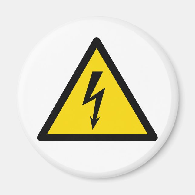 Imã sinal de alta tensão símbolo elétrico aviso perigo (Frente)