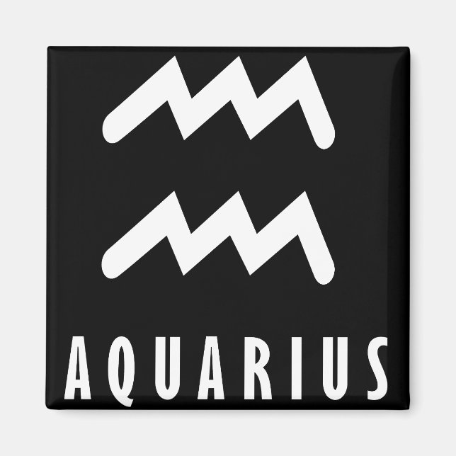 Imã sinal de Aquarius Zodiac (Frente)
