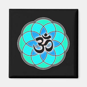 Imã Sinal de Aum Yoga Meditação Semente da Vida Flor d