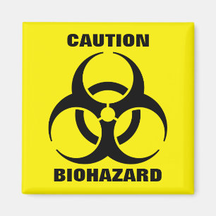 Imã Sinal de aviso amarelo do símbolo do Biohazard