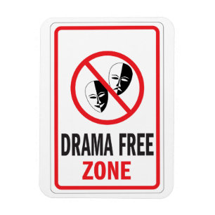Ímã Sinal de aviso da zona franca do drama
