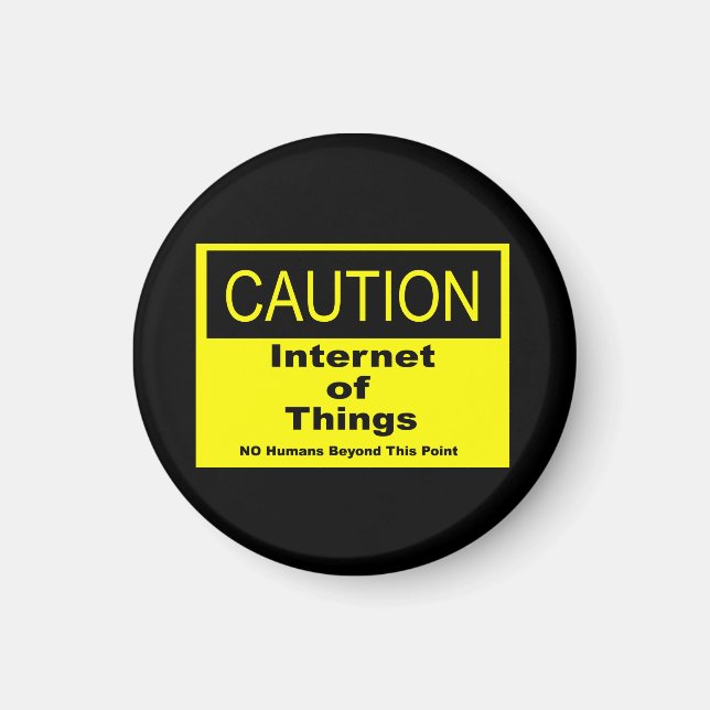 Imã Sinal de Aviso de Caução IoT da Internet das Coisa (Frente)
