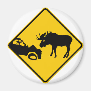 Imã Sinal de aviso dos alces do parque nacional de