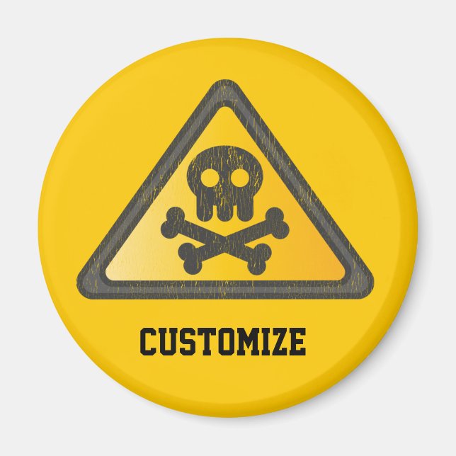 Imã Sinal de Aviso EngraçadoThunder_Cove (Frente)