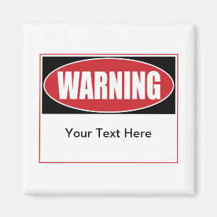 Imã Sinal de Aviso Personalizável