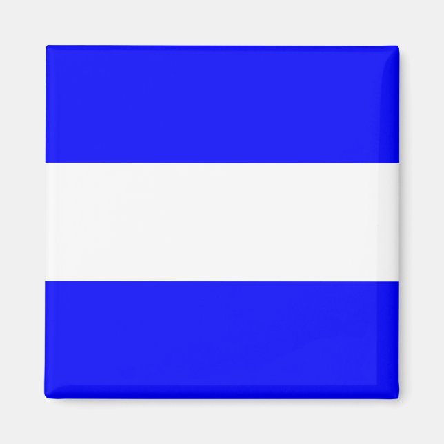 Imã Sinal de bandeira náutica - Letra J (Juliett) (Frente)