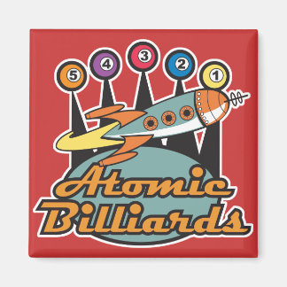 Imã sinal de bilhar atômico retro