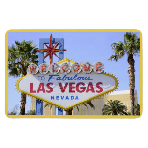 Ímã Sinal de boas-vindas amarelo Nevada Las Vegas