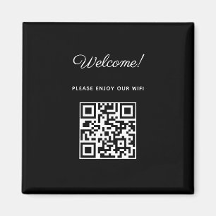 Imã Sinal de boas-vindas WIFI com código QR