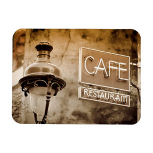 Ímã Sinal de café em sépia, Paris, França