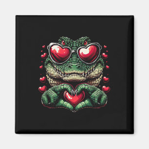Imã Sinal de Coração Crocodilo Mente Mães Crocodilo Va