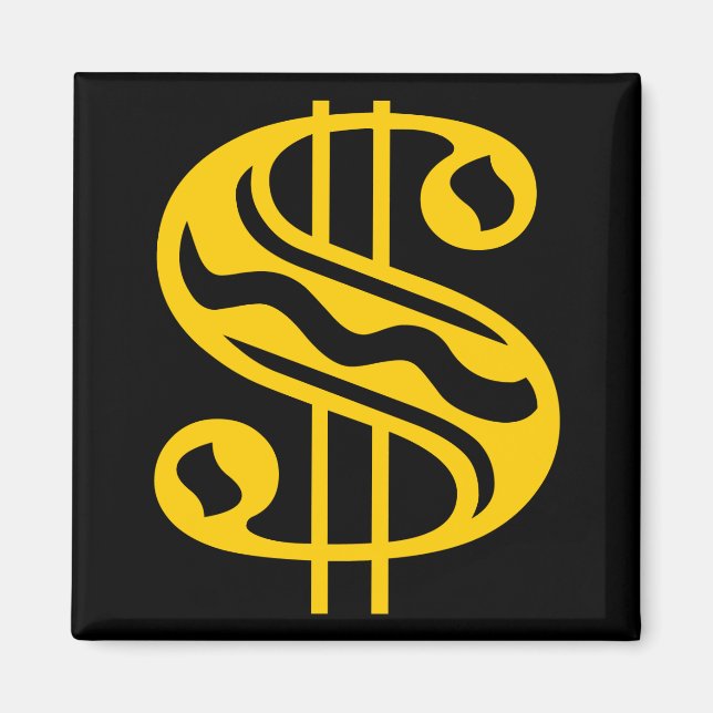 Imã Sinal de Dólar - Âmbar (Frente)