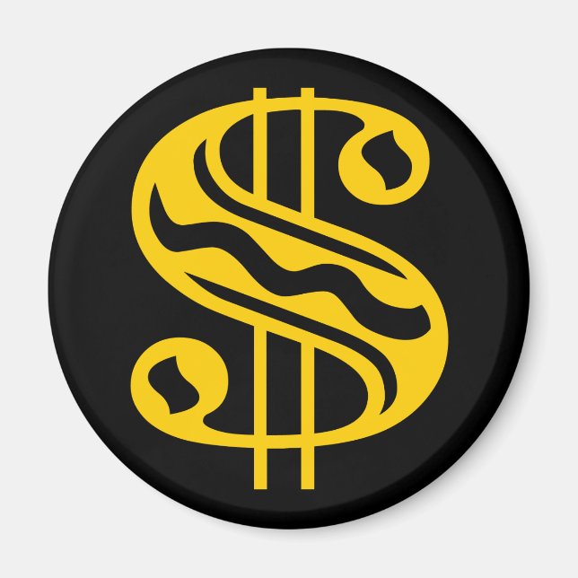 Imã Sinal de Dólar - Âmbar (Frente)