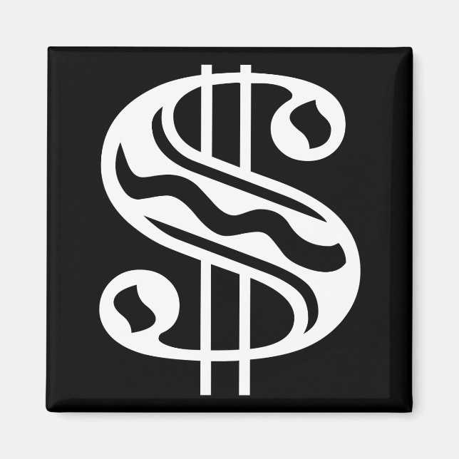 Imã Sinal de Dólar - Branco (Frente)
