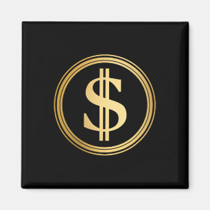 Imã Sinal de Dólar Dourado D.o.g.e. 4 de Julho