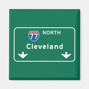 Imã Sinal de estrada de Cleveland, OH
