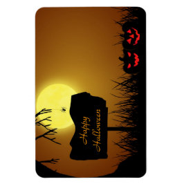 Ímã Sinal de Halloween com Pumpkins - Magnet flexível