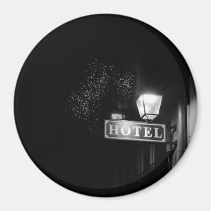 Imã Sinal de hotel Vintage, luz de rua e muitas luzes