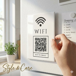 Imã Sinal de Ímã de WiFi para Convidados Scan QR para