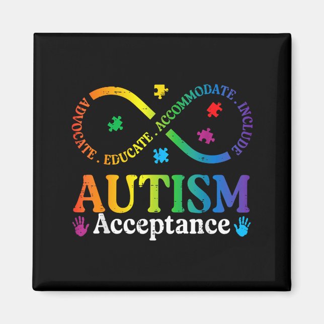 Imã Sinal de infinito autismo asd conscientização acei (Frente)
