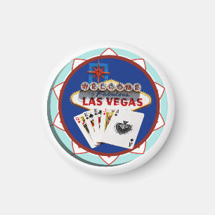 Imã Sinal de Las Vegas & Cartões - Chip