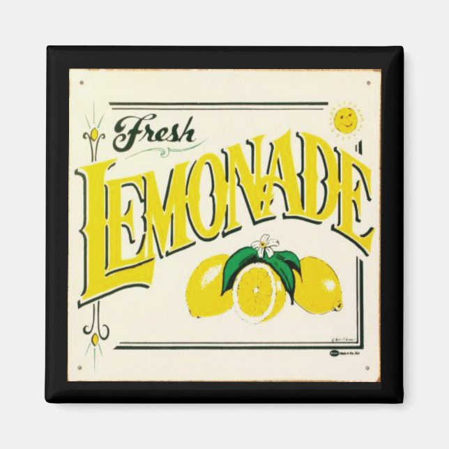 Imã Sinal de limonada limão fruta de Verão (Frente)