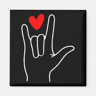 Imã Sinal de Linguagem de Amor Feliz Dia dos Namorados