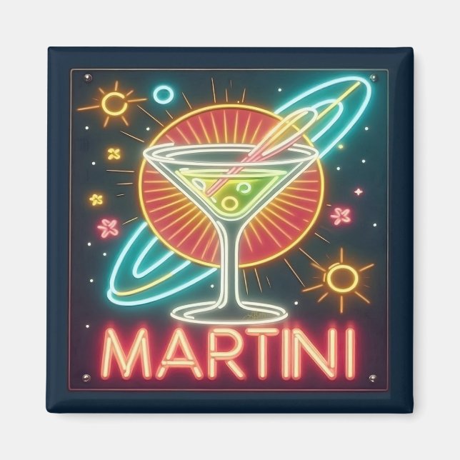 Imã Sinal de Neon Martini meio século (Frente)