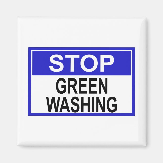 Imã Sinal de Parar o Greenwashing (Frente)