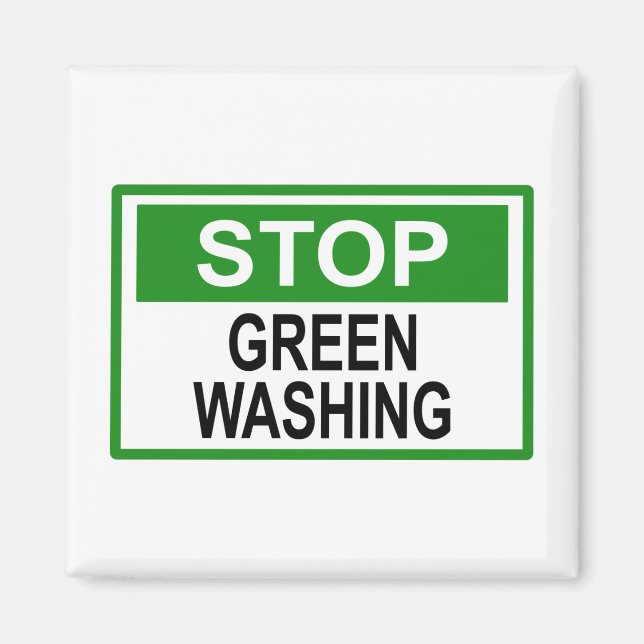 Imã Sinal de Parar o Greenwashing (Frente)