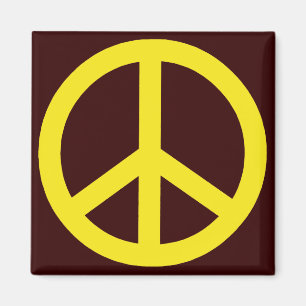Imã Sinal de Paz Amarelo