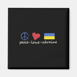 Imã Sinal de Paz Amor Cores da Ucrânia Visual Retro Vi