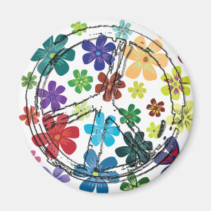 IMÃ SINAL DE PAZ CLARO COM FLORES
