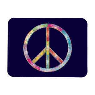 Ímã Sinal de Paz Colorido
