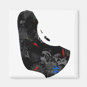 Imã Sinal de paz na moda de Barbados com mapa