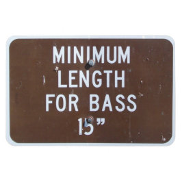 Ímã Sinal De Pesca, Comprimento Mínimo Do Baixo