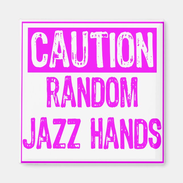 Imã Sinal de Precaução - Jazz Mão Roxo (Frente)