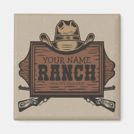 Imã Sinal de Ranhura Ocidental do Cowboy Guns Western