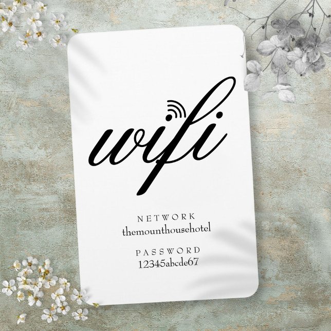 Ímã Sinal de rede e senha do WiFi (Wifi Network and Password Sign Magnet)